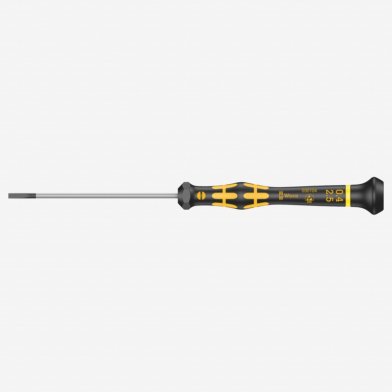 Wera 030104 2.5 x 80mm ESD Safe Slotted Precision Screwdriver