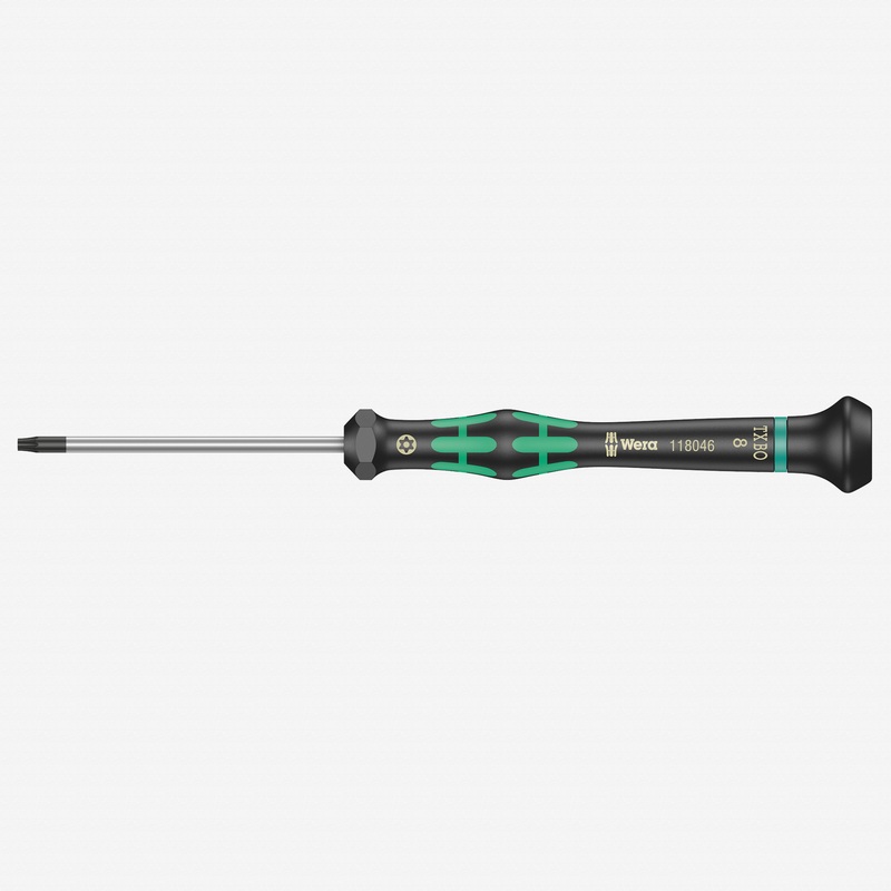Wera 118046 T8s x 60mm Kraftform Micro Security Torx Precision Screwdriver