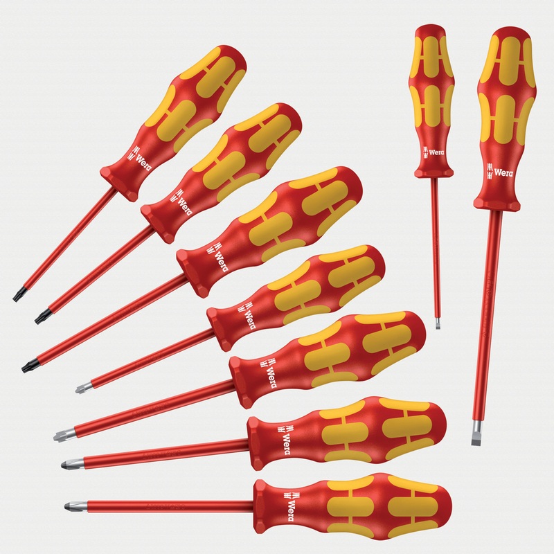 Wera 133355 VDE Kraftform Plus Screwdriver Set - PH, PZ, PZ/S, TX