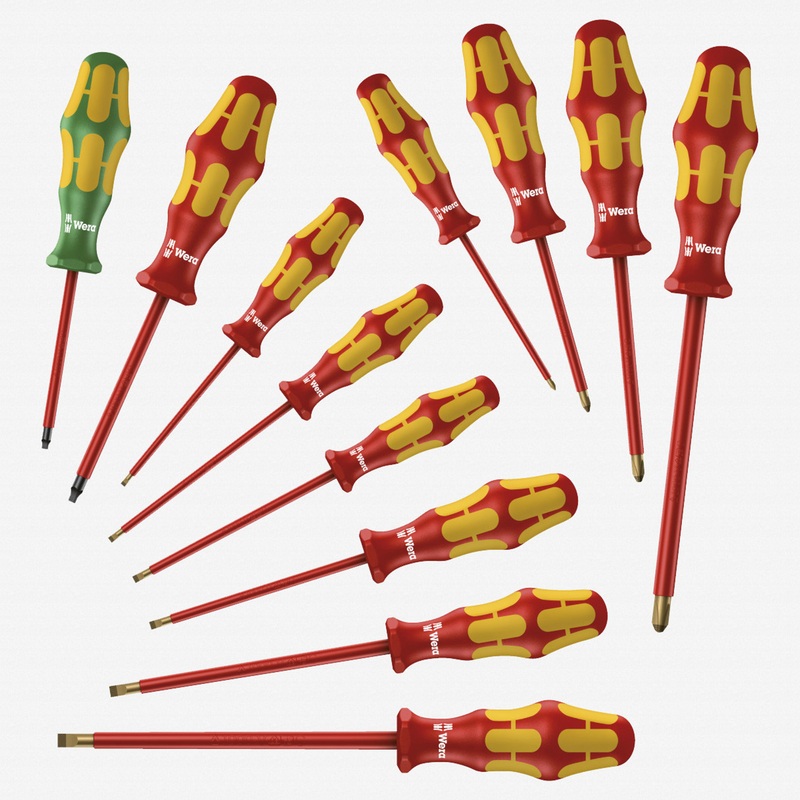 Wera 347900 VDE Insulated Slotted/Phillips/Square Screwdriver Set