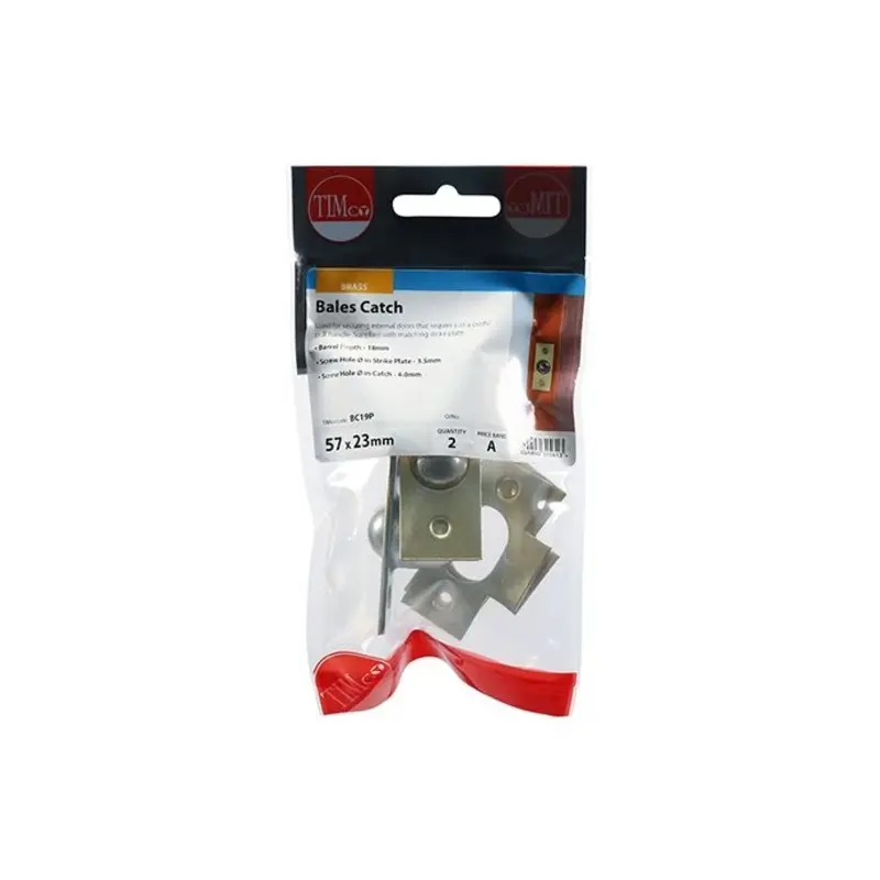 TIMCO Bales Catches Electro Brass - 19mm - Pack of 2 Pieces