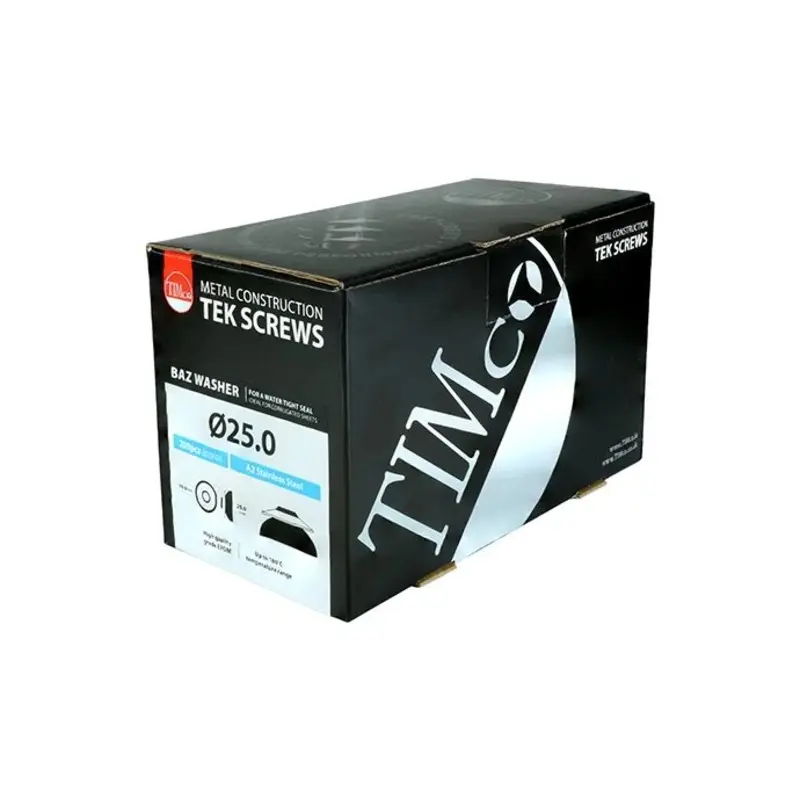 TIMCO BAZ Washers Stainless Steel - 25mm - Pack of 200 Pieces