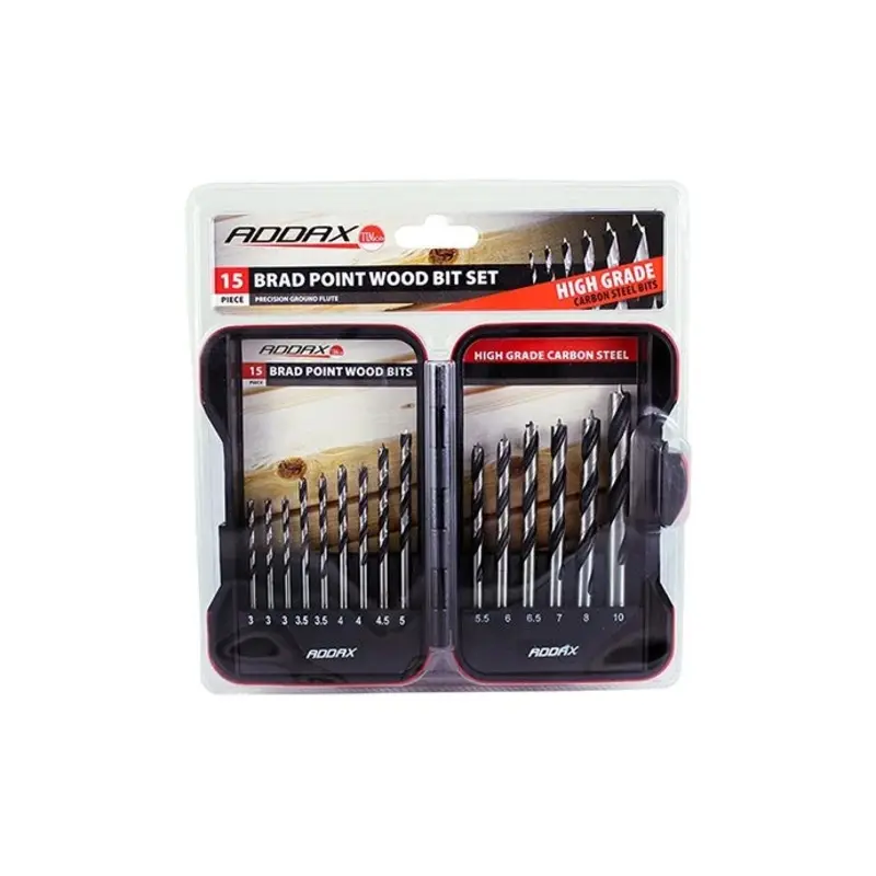 TIMCO Brad Point Wood Bit Set - 15pc