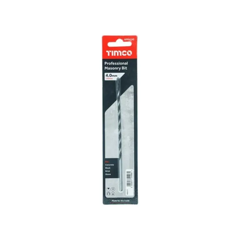 TIMCO Masonry Drill Bits - 4.0 x 150