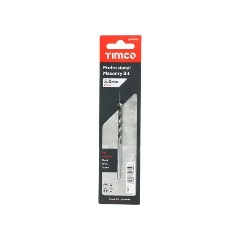 TIMCO Masonry Drill Bits - 5.0 x 85