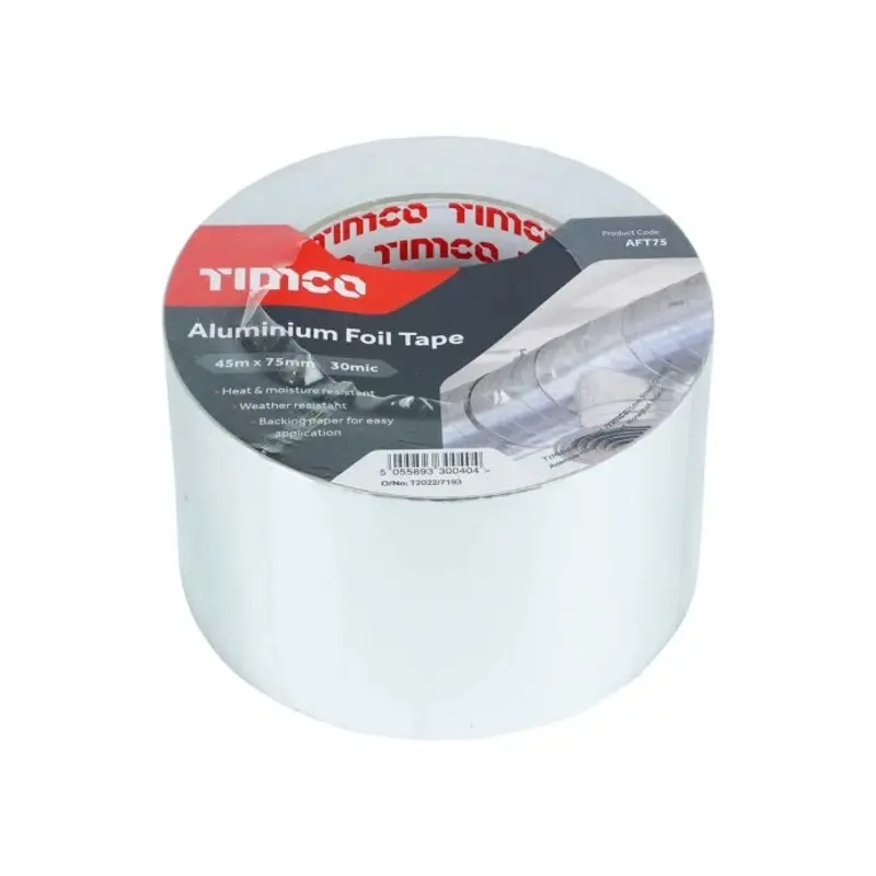 TIMCO Aluminium Foil Tape - 45m x 75mm