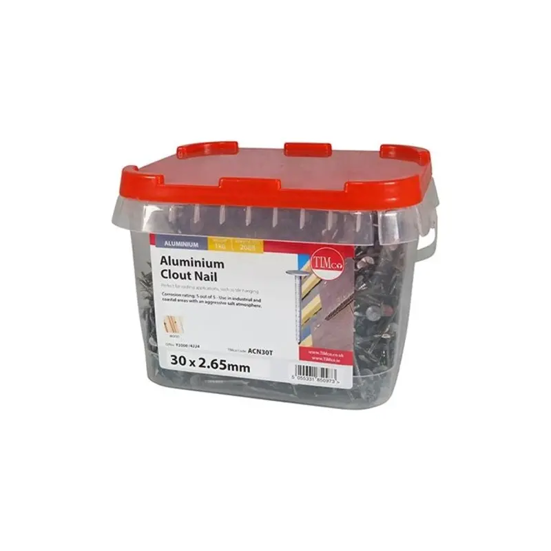 TIMCO Clout Nails Aluminium - 30 x 2.65 - TIMtub 1 Kilograms