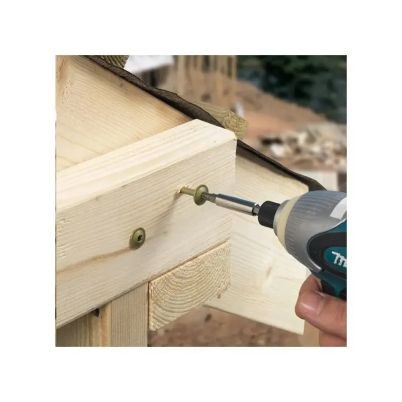 TIMCO Wafer Head Exterior Green Timber Screws  - 6.7 x 95 - Pack of 6 Pieces