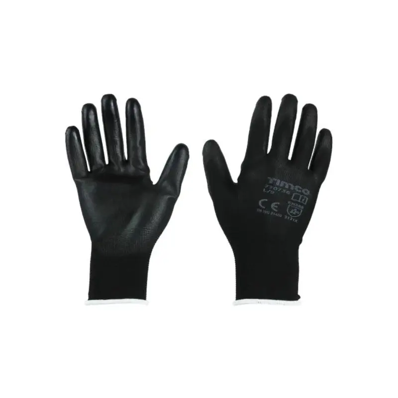TIMCO Durable Grip PU Coated Polyester Gloves - Large