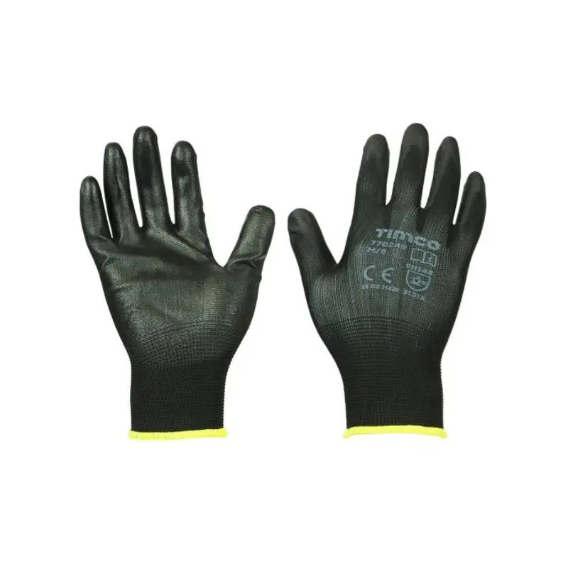 TIMCO Durable Grip PU Coated Polyester Gloves - Medium