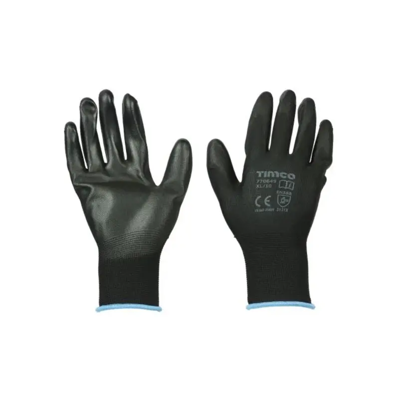 TIMCO Durable Grip PU Coated Polyester Gloves - X Large
