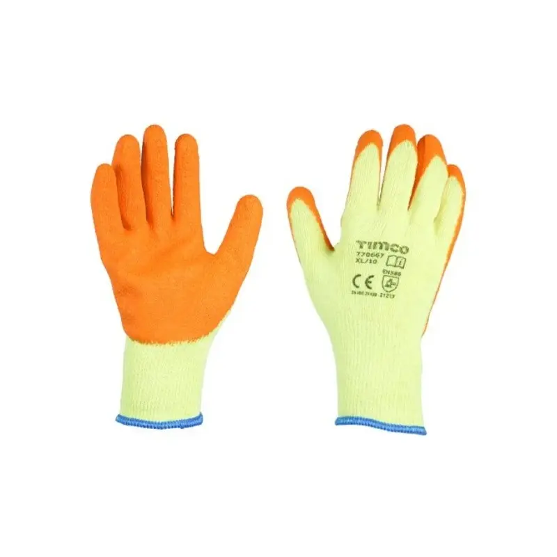 TIMCO Eco Grip Crinkle Latex Coated Polycotton Gloves - X Large