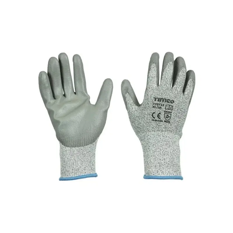 TIMCO Medium Cut PU Coated HPPE Fibre with Glass Fibre Gloves - X Large
