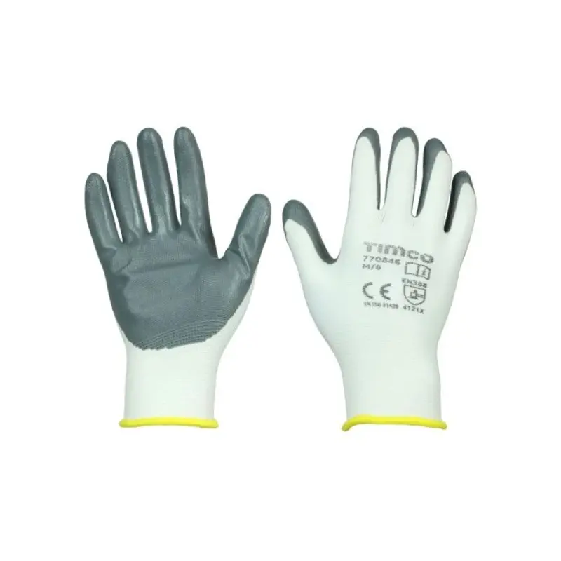 TIMCO Secure Grip Smooth Nitrile Foam Coated Polyester Gloves - Medium