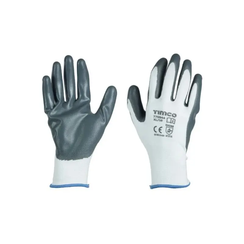 TIMCO Secure Grip Smooth Nitrile Foam Coated Polyester Gloves - X Large