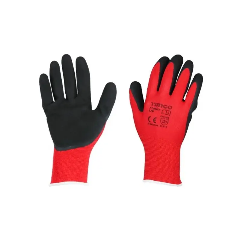 TIMCO Toughlight Grip Sandy Latex Coated Polyester Gloves - Large