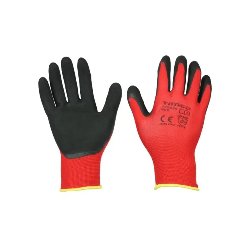 TIMCO Toughlight Grip Sandy Latex Coated Polyester Gloves - Medium
