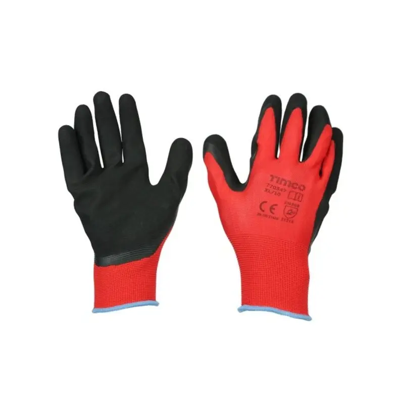 TIMCO Toughlight Grip Sandy Latex Coated Polyester Gloves - X Large