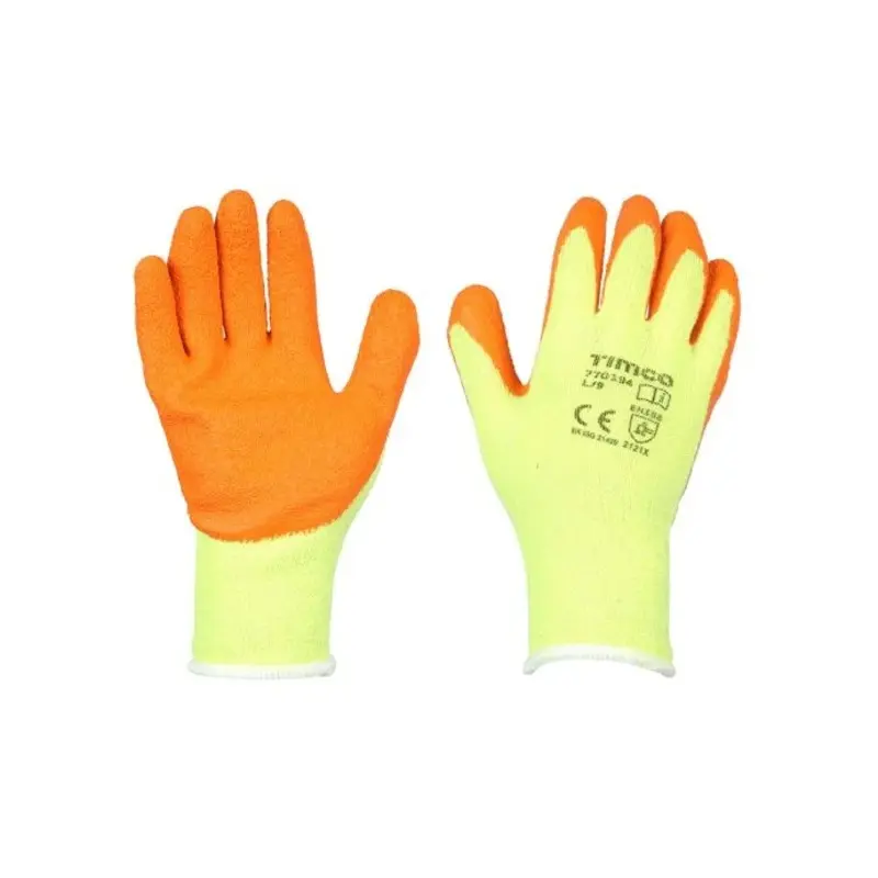 TIMCO Eco Grip Crinkle Latex Coated Polycotton Gloves - Large