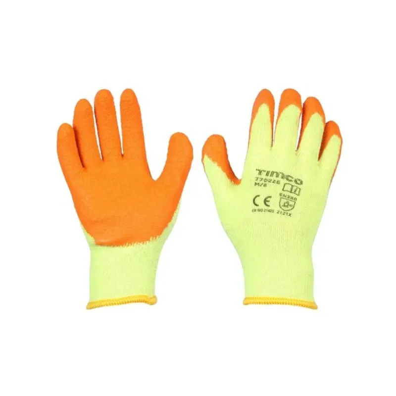 TIMCO Eco Grip Crinkle Latex Coated Polycotton Gloves - Medium