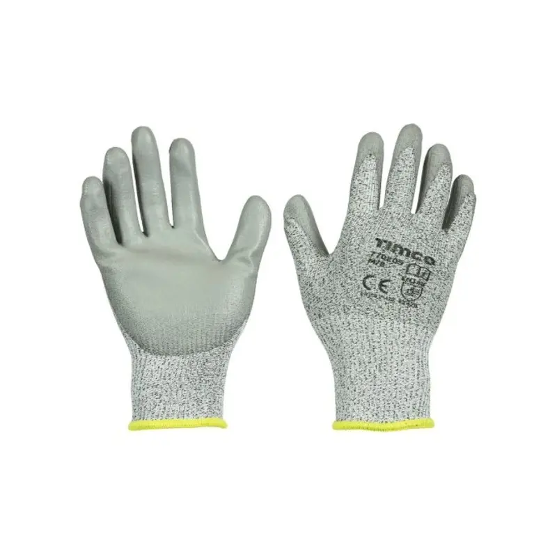 TIMCO Medium Cut PU Coated HPPE Fibre with Glass Fibre Gloves - Medium