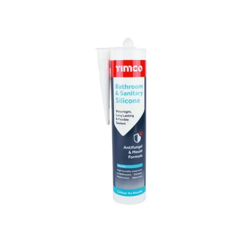 TIMCO Bathroom & Sanitary Silicone Sealant White - 300ml