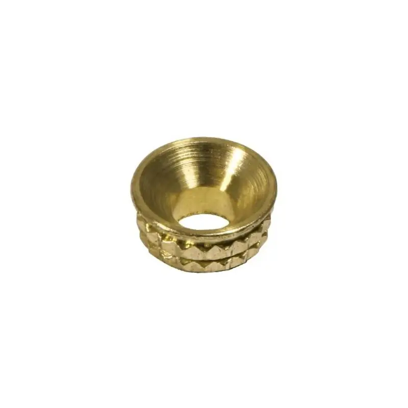 TIMCO Knurled Brass Inset Screw Cup - To fit 4.0, 4.2, 4.5 Screw - Pack of 8 Pieces