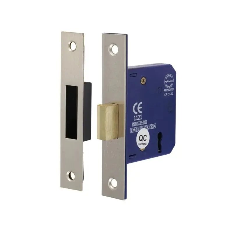 TIMCO 3 Lever Deadlock Satin Nickel - 65mm