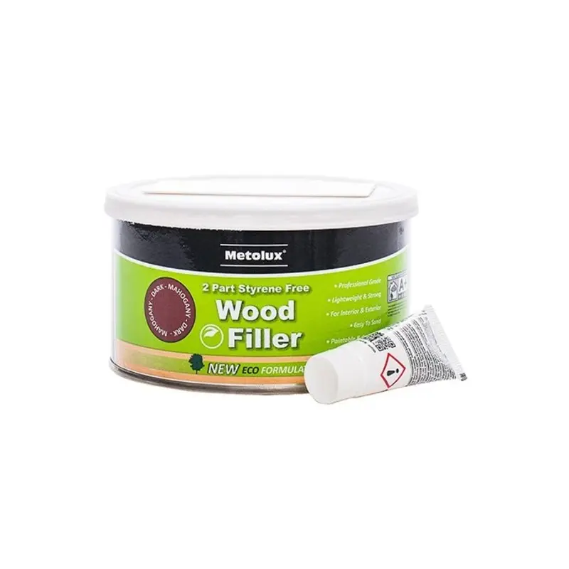 Metolux 2 Part Styrene Free  Wood Filler Mahogany - 275ml
