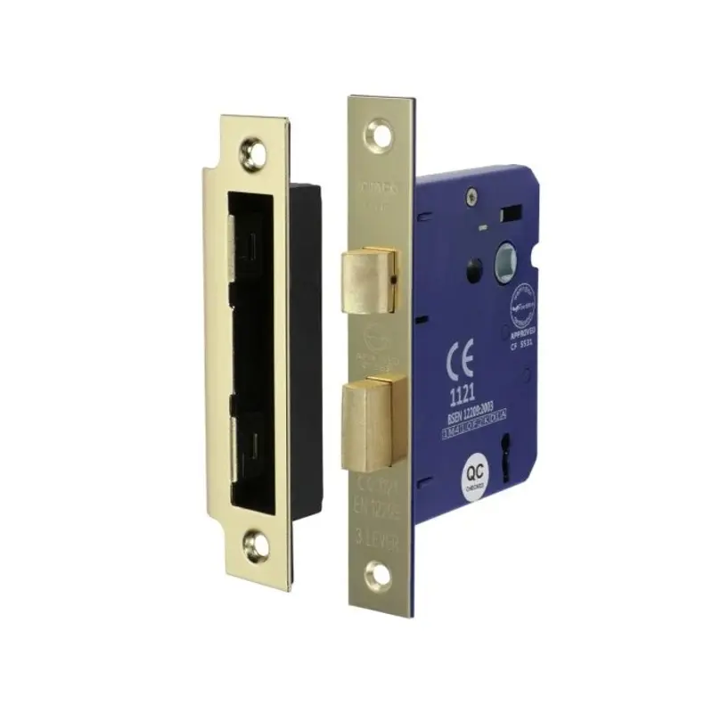 TIMCO 3 Lever Electro Brass Mortice Sashlock 78mm Case 58mm Backset