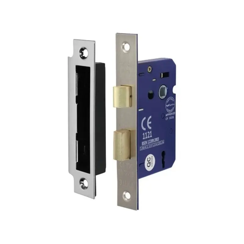 TIMCO 3 Lever Satin Nickel Mortice Sashlock 65mm Case 45mm Backset