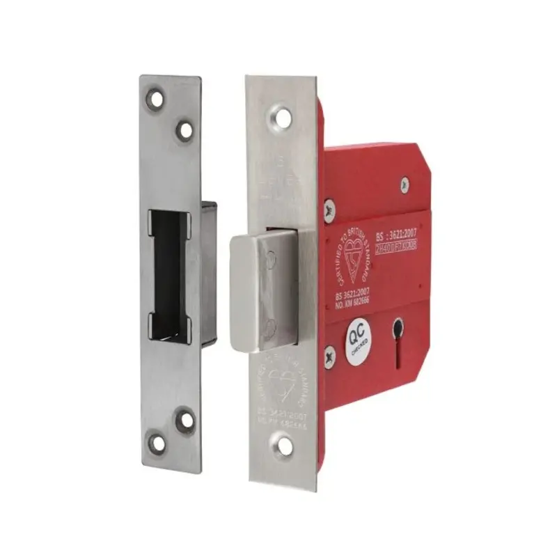 TIMCO 5 Lever British Standard Deadlock Stainless Steel Satin - 78mm