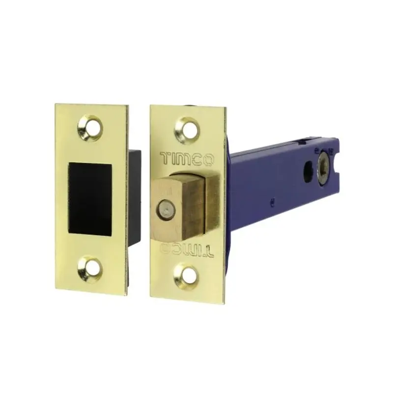 TIMCO Architectural Tubular Deadbolt Electro Brass & Satin Nickel - 128mm