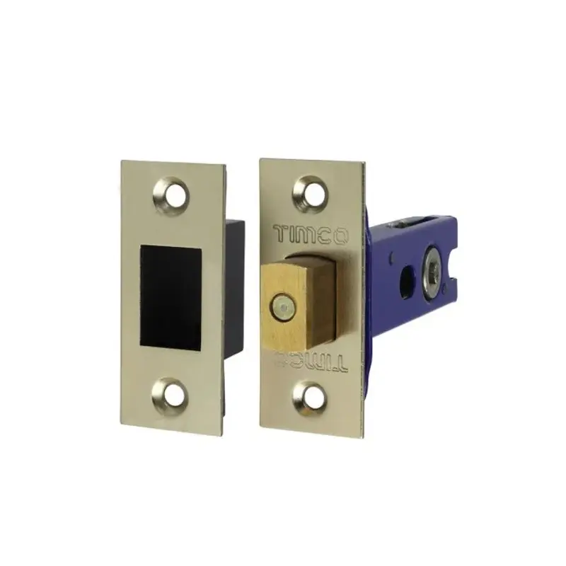 TIMCO Architectural Tubular Deadbolt Electro Brass & Satin Nickel - 78mm