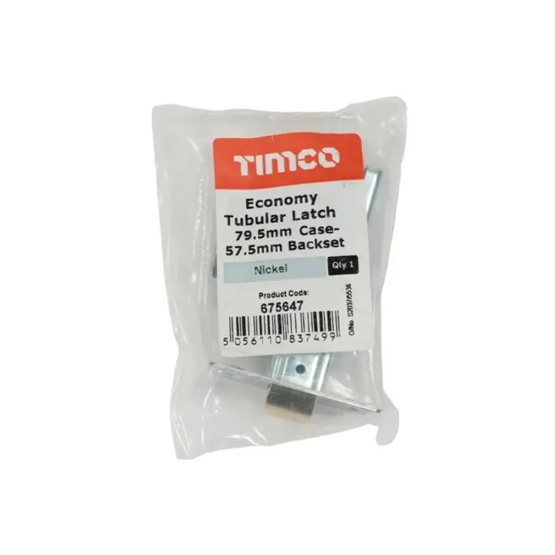 TIMCO Economy Tubular Latch Nickel - 79.5mm