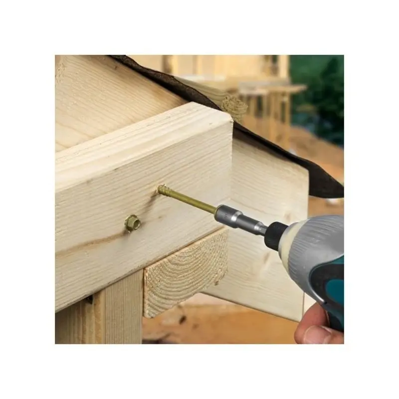 TIMCO Timber Screws Hex Flange Head Exterior Green - 6.7 x 60 - Pack of 50 Pieces