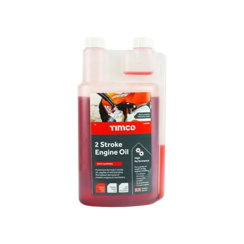 TIMCO 2 Stroke Engine Oil, Premium Mixing Oil in Metered Measured Dosage Bottle - 1L