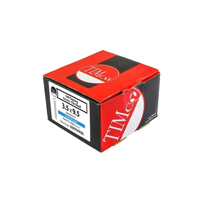 TIMCO Self-Tapping Pan Head A2 Stainless Steel Screws - 5.5 x 25 - Pack of 200 Pieces
