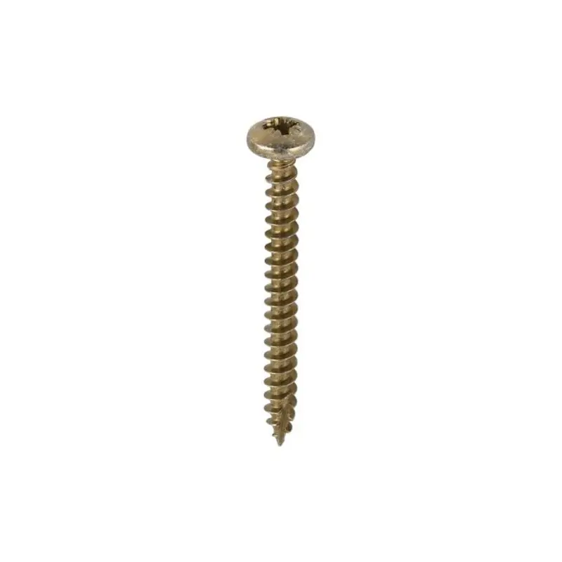 TIMCO Classic Multi-Purpose Pan Head Gold Woodscrews - 5.0 x 50 - Pack of 200 Pieces