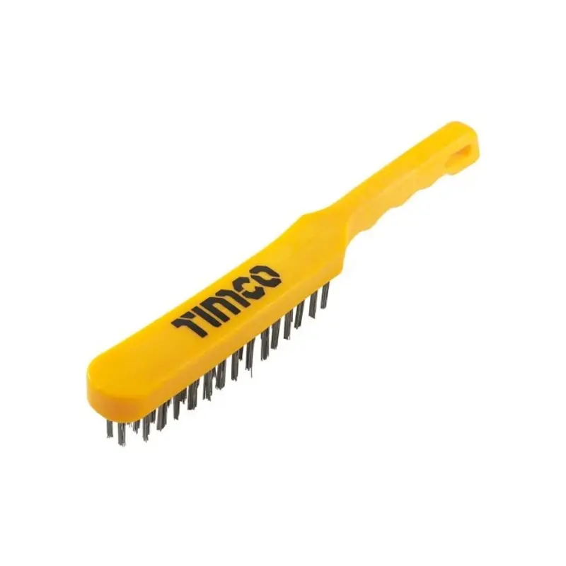 TIMCO Plastic Handle Wire Brush - 4 Rows