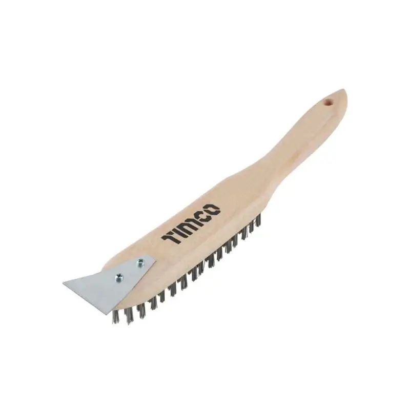 TIMCO Wire Brush & Scraper Steel - 4 Rows