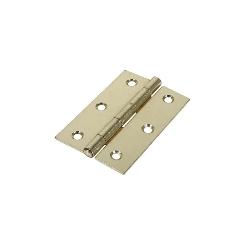 TIMCO Butt Hinges Fixed Pin (1838) Steel Electro Brass - 90 x 60 - Pack of 2 Pieces