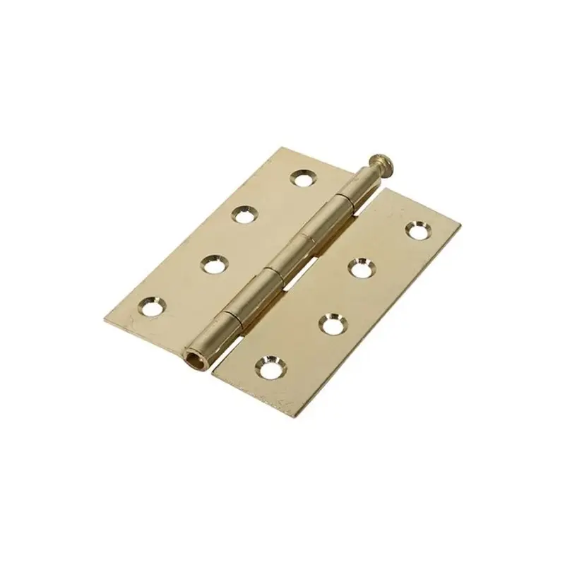 TIMCO Butt Hinges Loose Pin (1840) Steel Electro Brass - 100 x 71 - Pack of 2 Pieces