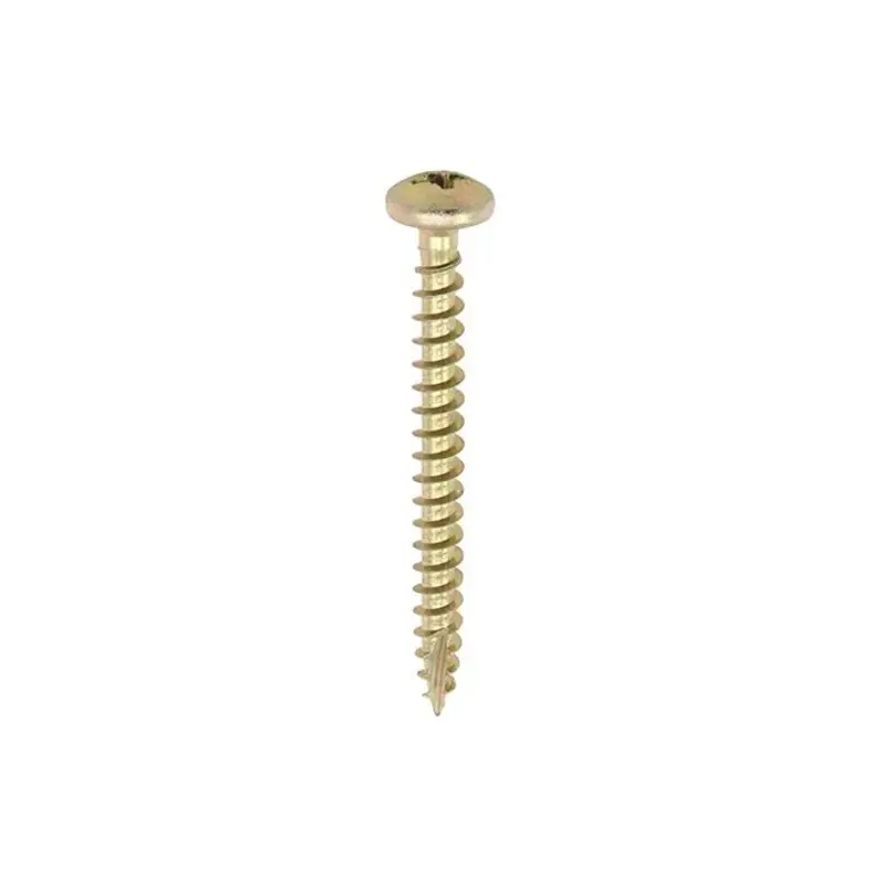 TIMCO Classic Multi-Purpose Pan Head Gold Woodscrews - 4.0 x 30 - Pack of 200 Pieces