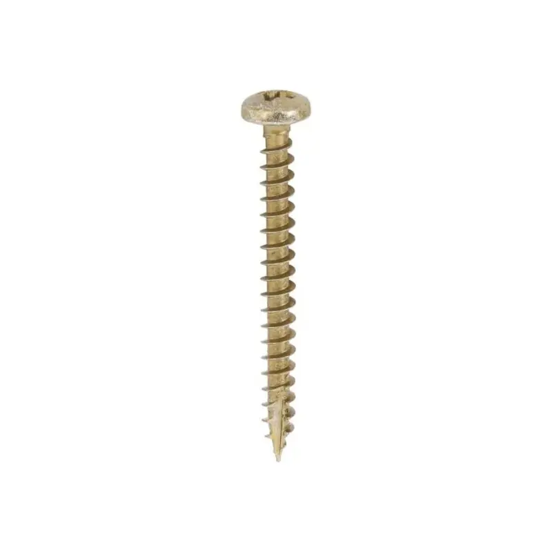 TIMCO Classic Multi-Purpose Pan Head Gold Woodscrews - 4.0 x 40 - Pack of 200 Pieces