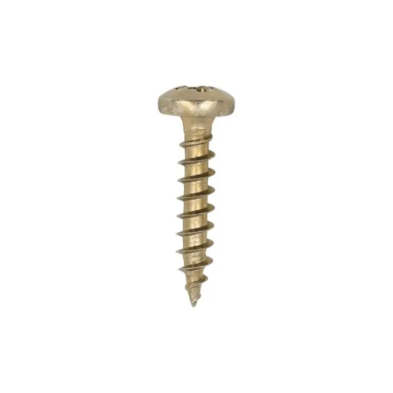 TIMCO Classic Multi-Purpose Pan Head Gold Woodscrews - 4.0 x 20 - Pack of 200 Pieces