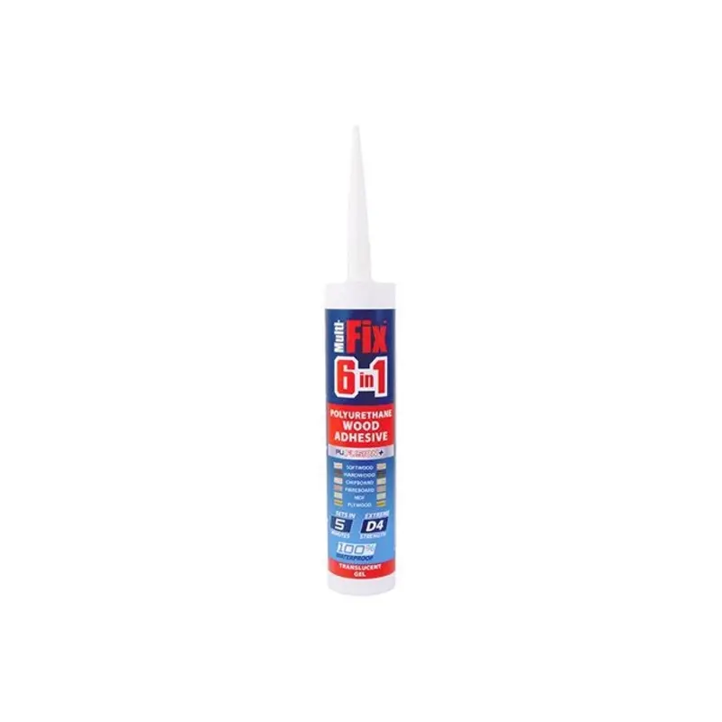 TIMCO 6 in 1 PU Wood Adhesive 5 Minutes Translucent Gel - 310ml