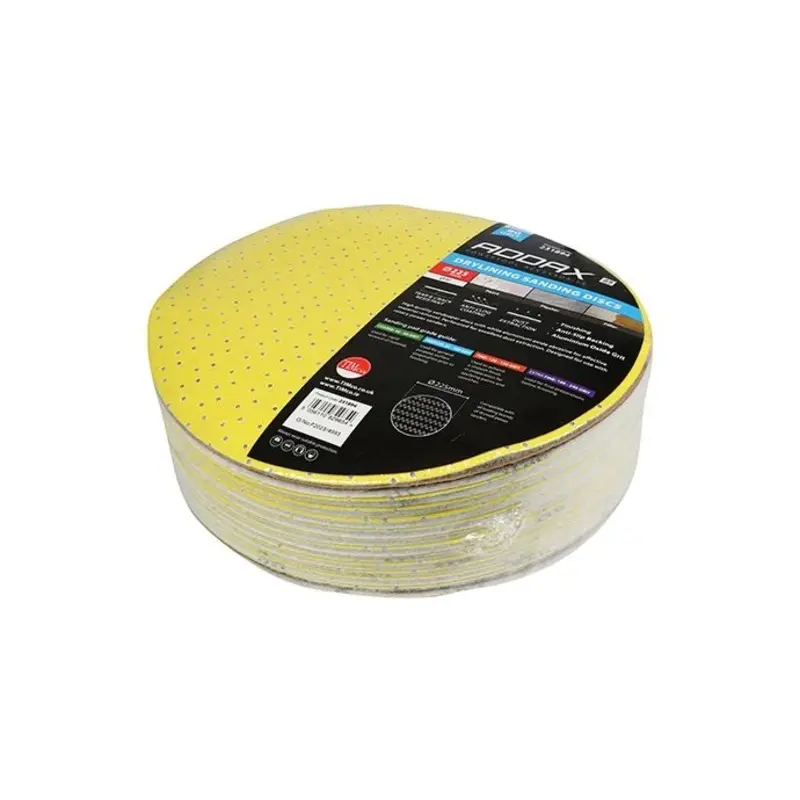 TIMCO Drylining Sanding Discs 80 Grit Yellow - 225mm - Pack of 25 Pieces