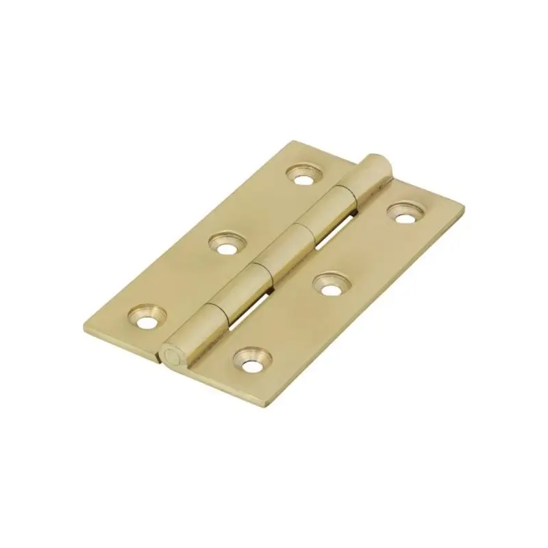 TIMCO Solid Drawn Brass Hinges Polished Brass - 75 x 40 - Pack of 2 Pieces