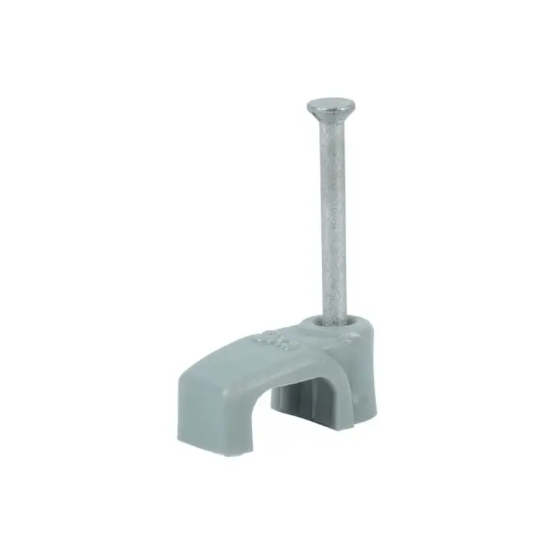 TIMCO Flat & Twin Cable Clips Grey - To fit 1.5mm - Pack of 100 Pieces